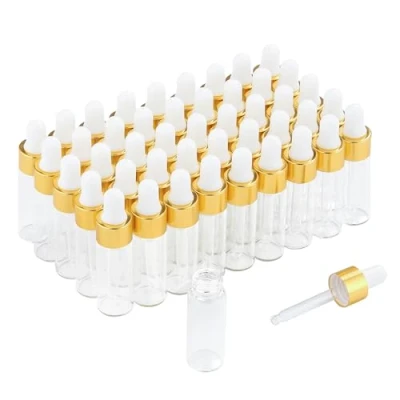 Afbeelding van Parfumlism 5 ml pipetfles van glas met pipet, mini fles voor etherische oliën, nagel en nagelriemolie, serum