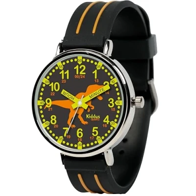 Afbeelding van Analoog Horloge Voor Kinderen. Polshorloge met oefeningen ontworpen om de tijd te leren.