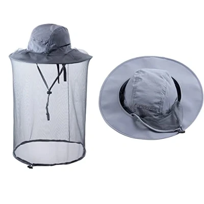 Afbeelding van HunterBee Chapeau avec Filet en Maille moustiquaire intégré pour Apiculture, Safari, randonnées, Jardinage