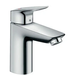 Afbeelding van Hansgrohe Logis 1 greeps wastafelkraan 100 CoolStart met trekwaste