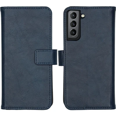 Afbeelding van iMoshion Hoesje Geschikt voor Samsung Galaxy S21 FE Met Pasjeshouder Luxe Bookcase Donkerblauw