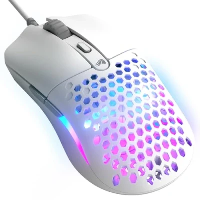 Afbeelding van Glorious Model O Eternal Souris RGB ultralégère Filaire Poids Plume 55 g Éclairage Changeable 6 Boutons programmables Design symétrique Capteur Optique 12K DPI PC/Mac Blanc