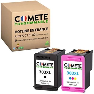 Image de COMETE 303 XL 2 Cartouche d&#039;encre compatibles pour HP Marque française