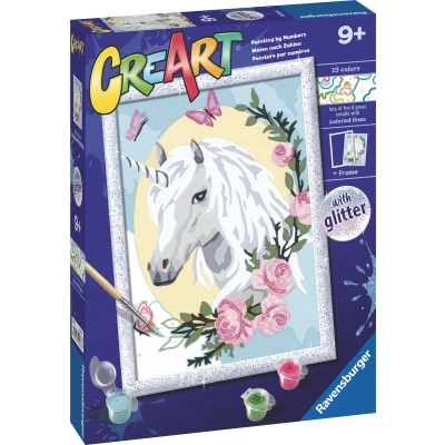 Afbeelding van Ravensburger CreArt Unicorn Portrait Schilderen op nummer voor kinderen