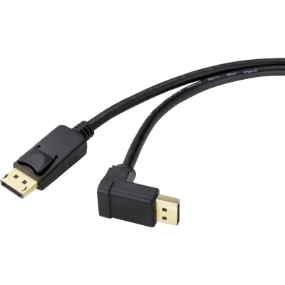 Afbeelding van Renkforce SP 9163728 DisplayPort kabel Aansluitkabel stekker, stekker 1.00 m Zwart Vergulde steekcontacten