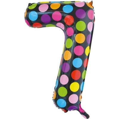 Afbeelding van Ballon folie 7 stippen 86cm