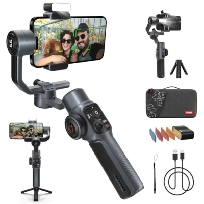 Afbeelding van ZHIYUN Smooth 5S Combo [Officieel] iPhone 3 assige gimbal stabilisator met magnetische lichten, smartphone statief, mobiele telefoon voor FilmIC Pro, vlog,