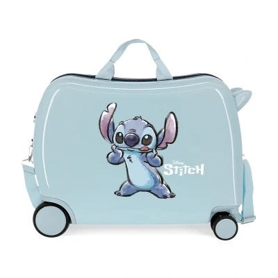 Afbeelding van Stitch rol zit kinderkoffer ABS meisjes blauw