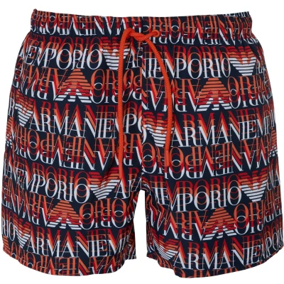 Afbeelding van Emporio Armani Zwemshorts, Heren, Maat: Large, Blue/orange