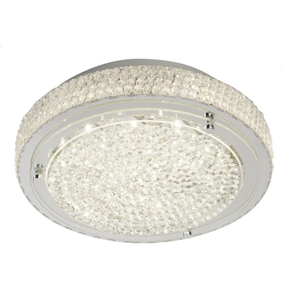 Afbeelding van Searchlight Flush Plafondverlichting Ø 30 X 8,5 Cm 12W Dimbare LED Incl. Transparant