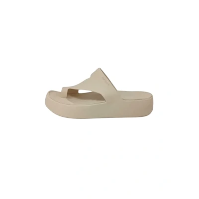 Afbeelding van Crocs Getaway Platform Toe Loop Damessandalen, Steengoed, 41/42 EU