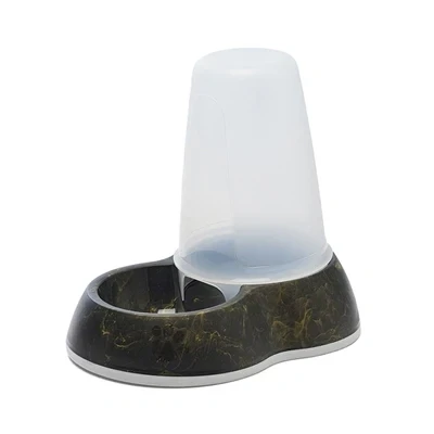 Afbeelding van Savic voerdispencer loop marble zwart / goud 26x17,5x23 cm 1,5 ltr