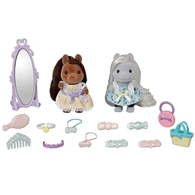 Image de Playset Sylvanian Families Les amis poney et leurs kits de coiffure