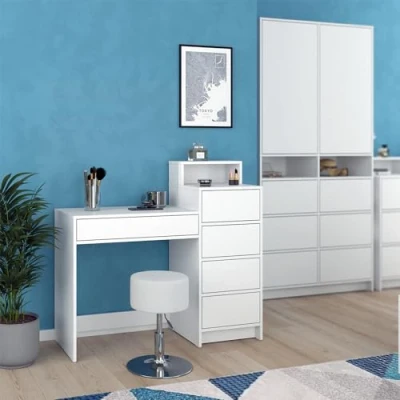 Afbeelding van Vicco Kaptafel Naara, Wit, 110.5 cm met kruk