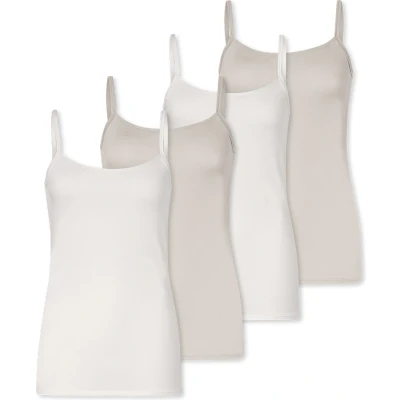 Afbeelding van Schiesser 4ER PACK Hemd Offwhite grau, Dames, Maat: 46, grau