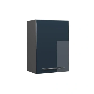 Afbeelding van Vicco Hangkast Fame Line, Donkerblauw hoogglans/Antraciet, 50 cm