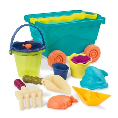 Afbeelding van B. Toys Wavy Wagon voor op het strand water en zandspeelgoed met 11 grappig vanaf 18 maanden