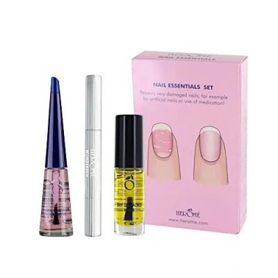 Afbeelding van Herome 3 in 1 Manicure met Nagelriemolie, Nagelriemcrème en Nagelverharder Cadeau voor vrouw Nagelverzorging Set