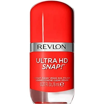 Image de REVLON Vernis à ongles, Ultra HD Snap, 100 pourcent vegan, 78 d&#039;ingrédients d&#039;origine naturelle, formule intense, brillante et fortifiante, N031 She&#039;s on Fire, 8 ml