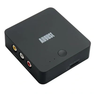 Afbeelding van Videoopnamekaart zonder pc August VGB400 VHS, Hi8, camcorder naar digitaal Plug Play kabel incl. RCA uitgang HDMI, opname op micro SD of USB max 64 GB zwart
