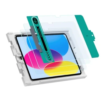 Afbeelding van ESR displaybeschermfolie voor iPad 10 generatie (2022), van gehard glas met eenvoudige bevestiging, krasbestendig, HD helderheid, 2 stuks
