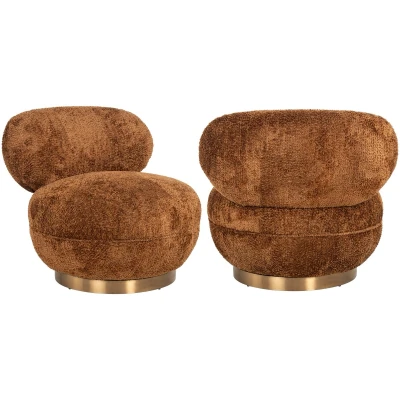Afbeelding van Richmond Interiors Jace Lovely Kaneel Draaifauteuil