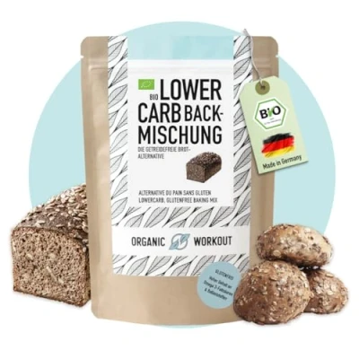 Afbeelding van LOWER CARB Broodmix 100% biologisch paleo glutenvrij eiwitbrood hoge vezels zonder toevoeging van suiker graanvrij