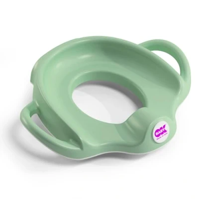 Afbeelding van OKBABY Sofa WC verkleiner met antislip rand Hoge rugleuning voor maximaal comfort en grote handgrepen maximale stabiliteit van het kind Groen
