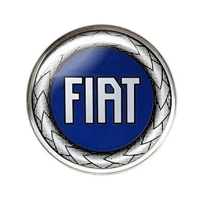 Afbeelding van Fiat 21208 Officiële 3D sticker logo blauw, polyurethaan, diameter 58 mm