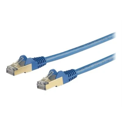 Image de StarTech.com Cable reseau Ethernet RJ45 Cat6 de 7 m Cordon brassage blinde CAT 6 STP sans crochet Fil Gigabit bleu (6ASPAT7MBL) raccordement RJ 45 (M) pour 6a moulé,