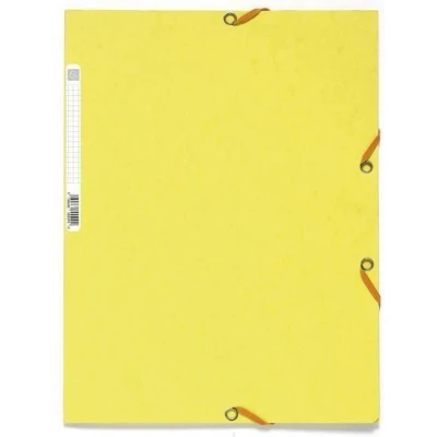 Afbeelding van EXACOMPTA Elastisch shirt 3 flappen 24 x 32 Glanzende kaart 390G Citroengeel