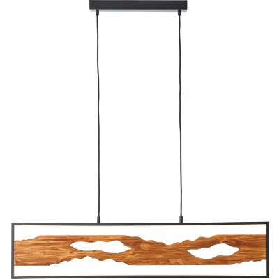Afbeelding van Brilliant Chaumont LED hanglamp 3 vlammig zwart aluminium stappen dimmer Intern dimbaar niveaus 24 W geïntegreerd (lichtstroom: 3100lm, lichtkleur: 3000K)
