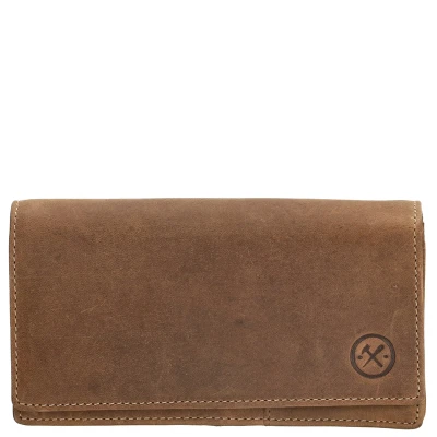 Afbeelding van Hide &amp; Stitches Idaho Portemonnee Bruin 100% Leer