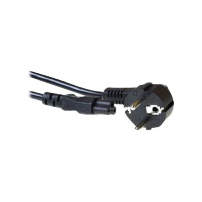 Image de ACT Câble d&#039;alimentation CEE 7/7 (M) incliné pour IEC 60320 C5 250 V 2.5 A 1 m noir, RAL 9011