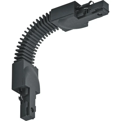 Afbeelding van Spanningsrail Doorverbinder DUOLINE Flexibele Connector 2 Fase Mat Zwart