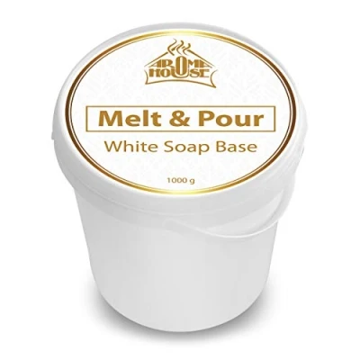 Afbeelding van zeepbasis van wit kristal, smelten en gieten, 1000 g/1 kg, voor de productie zeep alle huidtypes, op basis glycerine, ultra hydraterend