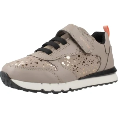 Afbeelding van Geox Fastics GIRL Sneakers laag voor kinderen, Maat: 24, Dark beige Imitatieleer/ textiel