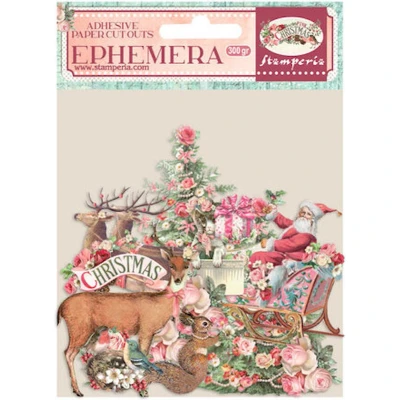 Afbeelding van Stamperia Pink Christmas Ephemera (35pcs) (DFLCT28)