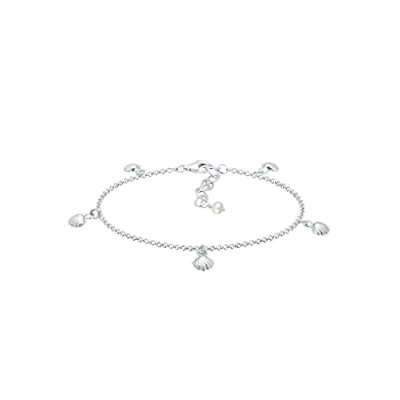 Afbeelding van Elli Filigree SEA Shell Armband, Dames, Maat: 16, Silber