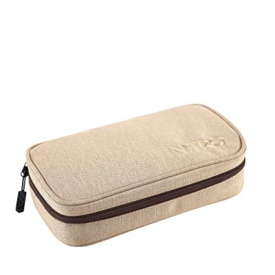 Afbeelding van Nitro Pencil Case XL incl. Geo driehoekig &amp; lesrooster, pennenetui, Almond, 21 x 10 6,5cm