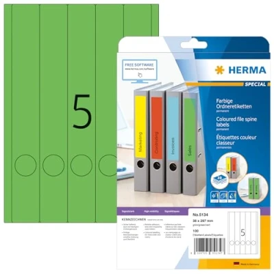 Afbeelding van Herma, Map accessoires, Mapetiketten papier ondoorzichtig
