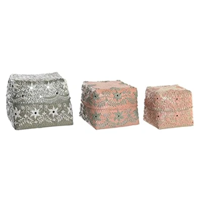 Afbeelding van Basket spelset DKD Home Decor Multicolour Bamboe Boho 27 x 23 cm