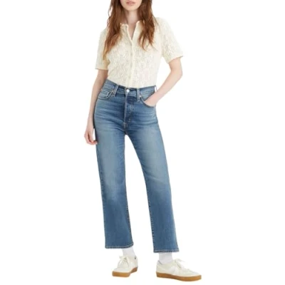 Image de Levi&#039;s Ribcage Straight Ankle Jeans Femme, Elevated Taste, 25W / 27L
