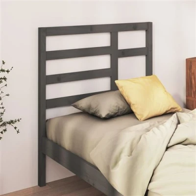 Afbeelding van Hoofdbord 106x4x104 cm massief grenenhout grijs