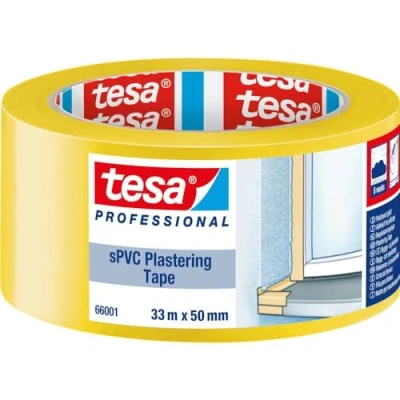 Afbeelding van Tesa Standaard Bepleisteringstape Geel 50mm x 33m