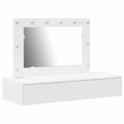 Afbeelding van vidaXL Wit MDF 100 x 40 70 cm Opslag Kaptafel Rechthoekig Modern