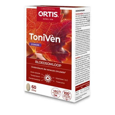 Afbeelding van 20% korting Ortis ToniVen Bloedsomloop (60 Tabletten)