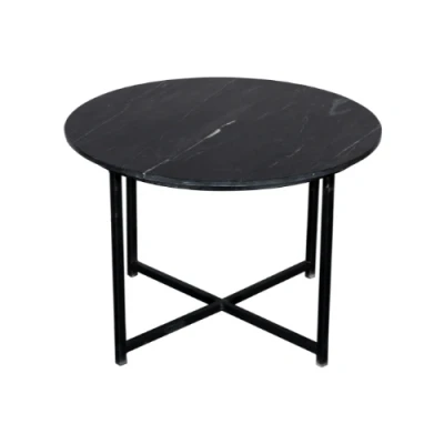 Afbeelding van StarFurn Salontafel Collin Zwart Marmer 75cm