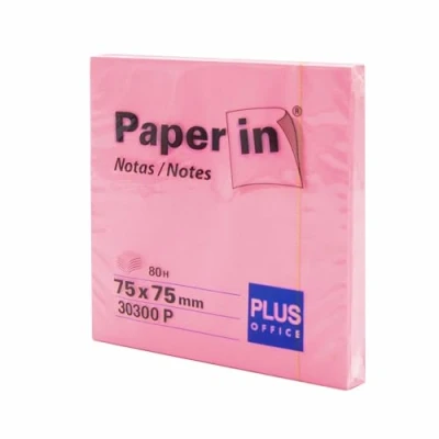 Afbeelding van Plus Office Set van 12 zelfklevende notitieblokken neonroze voor kantoor, school, universiteit, snelle notities en herinneringen,