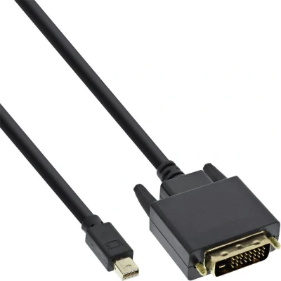 Afbeelding van Premium Mini DisplayPort 1.1a naar DVI kabel (1920 x 1200) / zwart 5 meter